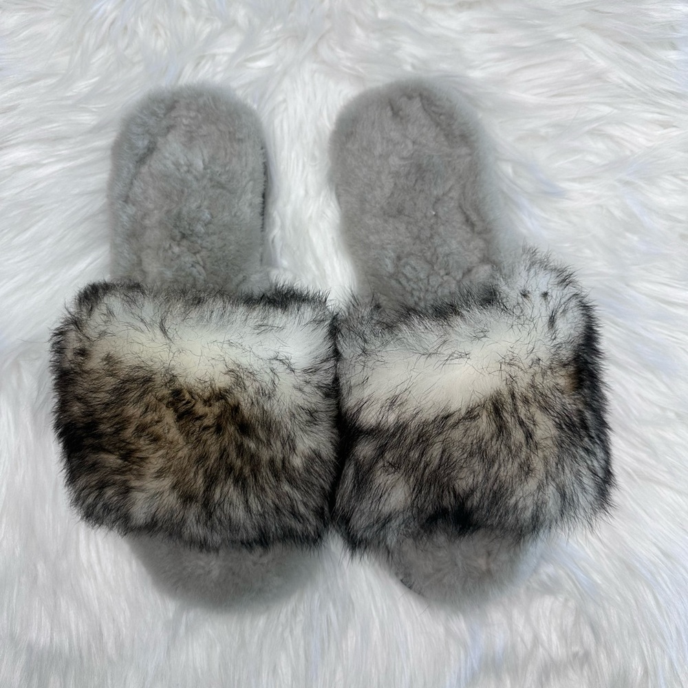 Emu Australian Myna Lava Sheepskin Slipper Slide Charcoal Ombré Womans US11/UK42 - Picture 4 of 14